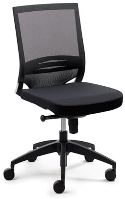 Drehstuhl MYoptimax Netzrücken schwarz, Polstersitz schwarz