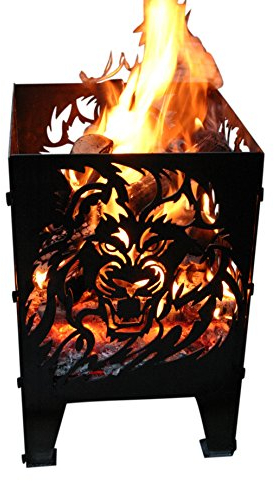 SvenskaV Fuego cesta León de rohstahl 30 x 30 x 47 cm