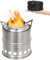 Lixada Portable Stove Camping Alcohol Wood Stove Stainless Steel Kitchen Grill for Hiking, Picnic, Camping