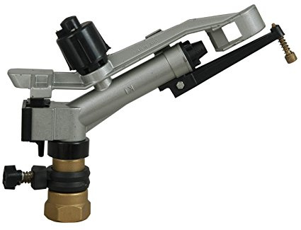 'Canon d'arrosage longue portée K1 1 1/4 | Angle d'arrosage réglable | portée 15,5 à 23,5 MTS | pression de travail 1,5 à 4 bar | raccordement 1 1/4 femelle | fabriqué en métal