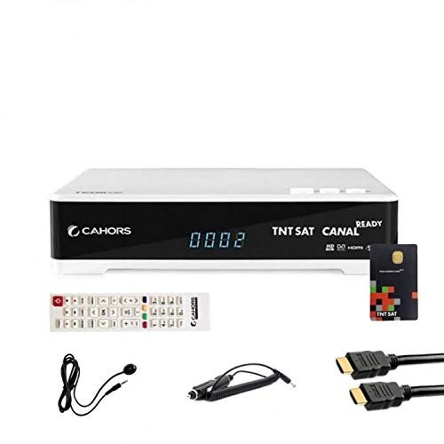 Cahors Mini Récepteur TV Satellite HD + Carte TNTSAT V6 + Câble HDMI + Câble 12V