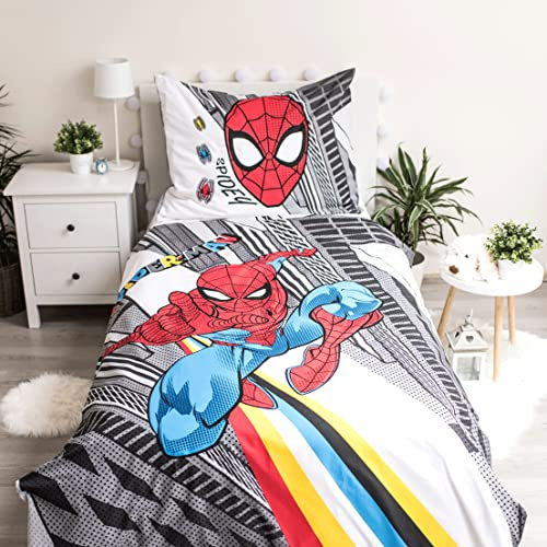 Jerry Fabrics F - Spindelmannen sängkläder - 2 delar - barn - påslakan - vändbar - 140 x 200 - örngott - 70 x 90 cm sängkläder - 100 % bomull