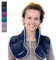Coussin Chaufant Micro Ondes - Grande Poche Chauffante Micro Onde - Sac Polaire Douce rempli de Blé et de Lavande pour Soulagement Douleur, Douleur Cou, Épaules et dos (Dark Blue)