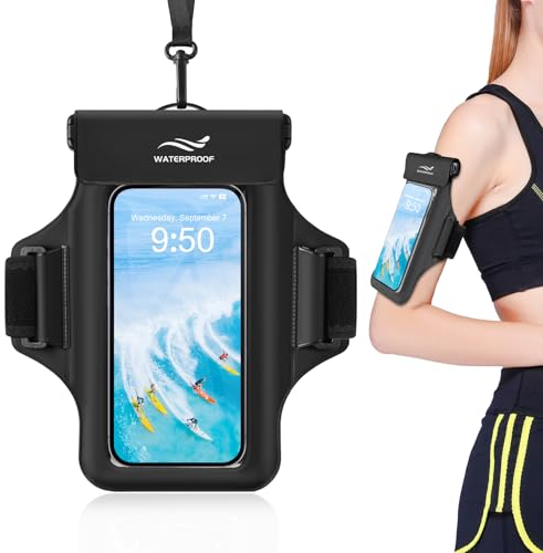 CITAMAMA Schwimmend wasserdichte Handyhülle, 2 in 1 Sportarmband Wasserfeste Handytasche IPX8 Unterwasser Handyhülle Handy Armhalterung für iPhone 15 Pro Max 14 Pro 13, Samsung S24 S23, bis zu 6,7