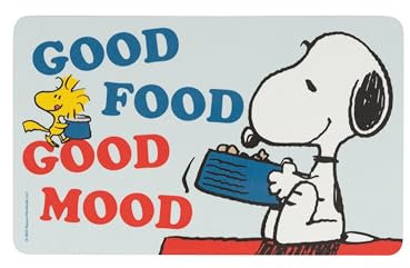 The Peanuts Snoopy Board Good Food Good Mood Breakfast Board Blue Resopal