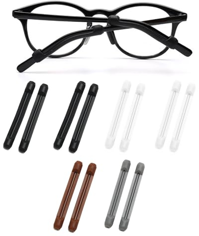 12 Pcs Anti Slip Silicone Eyeglass Leg, Eyeglasses Sleeve Retainer, Soft Silicone Anti-Slip Elastic Comfort Eyeglasses Retainers, Glasses Slip Stopper for Spectacle Sunglasses Reading Glasses Eyewear