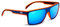 Rapala, Moderne, Urbane, polarisierte Sonnenbrille UVG-282A, Blaue Gläser, Blauer und orangefarbener Rahmen, Angelausrüstung, UV-Schutz, optimaler Komfort