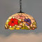 E27 Tiffany Pendelleuchte Deko Leuchte Vintage Glas Hängelampe Höheverstellbar Esstisch Esszimmer Küchenlampen Lampen Retro Pendellampe Wohnzimmerlampe Hängeleuchte Schlafzimmer Keller Loft Cafe Bar