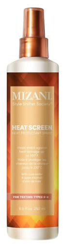 Mizani Style Shifter Society Heat Screen Heat Protectant Spray - Anti-Frizz & Glossy Shiny Finish For Textured, Curly and Coily Hair