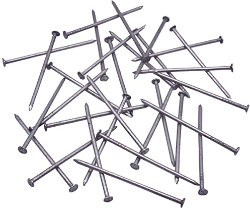 SKIR'CO Lot de 1 000 clous de construction à tête ronde et plate en acier - 1,8 x 40 mm - Clous à fil communs multi-usages pour bois