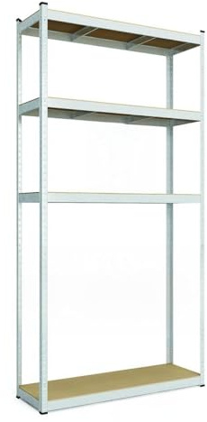 SMART REGALY – hylla smal – stående hylla – utförande: galvaniserad – MDF-platta – antal hyllor: 5–200 x 90 x 60 cm – hyllans lastkapacitet 175 kg