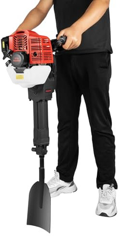 MEHOOSPVN 52CC - Digger a 2 tempi, 1900 W, macchina per sepoltura, trapano da giardino portatile, escavatore portatile, benzina automatica, 1500 min, piantine forestali, vigneti, piantine di ortaggi