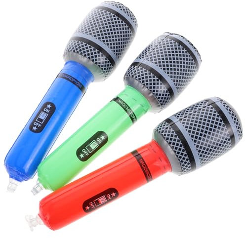 ibasenice Aufblasbares Rockinstrument Musikinstrumente Für Kleinkinder Kinderspielzeug Musikinstrumente Für Ornamente Für Für Babys Für Kleinkinder Mikrofone Kindermikrofon Pvc