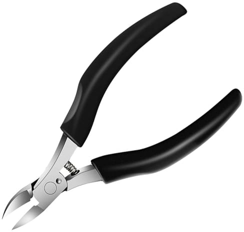 WUBAYI Tagliaunghie per unghie spesse e tronchesi per unghie – tagliaunghie professionale a becco di aquila – in acciaio inox con impugnatura in gomma nera