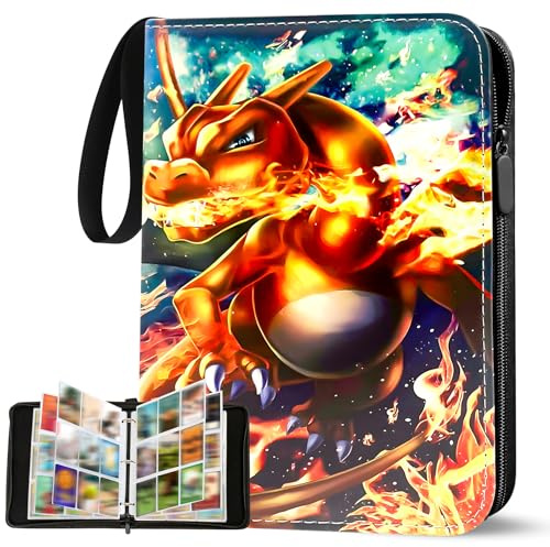 Card Binder 9 Pocket, 900 Pockets, with 50 Removable Sleeves, Trading Card Binder, Card Collection Binder with Zipper, Card Album, for Kids Gifts, for Christmas,Birthdays,Children's Day,Thanksgiving