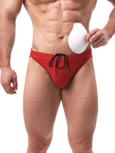 Summer Code Bañador Hombre Slip Secado Rápido Relleno Extraíble Piscina | Slip de natación Tejido transpirable, Expulsión de agua rápida, para surf, playa y natación en días calurosos