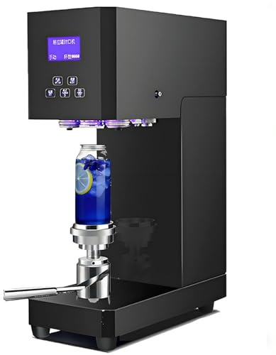 Sellador automático de latas, máquina de sellado comercial de bebidas con contador inteligente y panel LED, diámetro de sellado de 2.2 pulgadas, compatibilidad con múltiples materiales para el hogar y