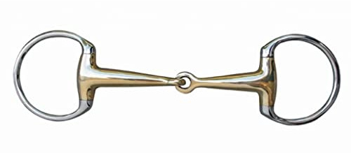 HKM Filete Oliva, 18 mm, Argentan, Anillas de INOX Multicolor 65 mm/135 mm Ancho