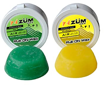 ZUMWax RUB ON Wax Ski/Snowboard/Nordic Sample Pack - Universal & Warm - 20g Each, Easy Cork applicator, Long-Lasting, Vanilla Scent, Made in USA, PFAS-Free. Quick waxing on Slopes, Pocket-Sized!