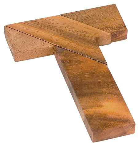 Logica Juegos Art. T Puzzle – Rompecabezas de Madera Preciosa – 100 Rompecabezas en 1 – Dificultad 4/6 Extrema – Puzzle geométrico – Colección Euclide
