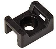 GTSE, Lote de 100 bases de sujeción para cables de montaje de rosca, color negro, Bridas de hasta 9 mm de ancho, 5 mm (M5) Orificio de tornillo