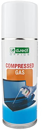 D.RECT Druckluftspray 200ml | Air duster PC Reinigungsset Druckluftreiniger | für: die Reinigung von Tastatur, Computer, Kamera, Handy