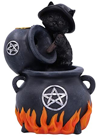 Nemesis Now Familiar Brew Brûleur d'encens à refoulement Noir 18 cm