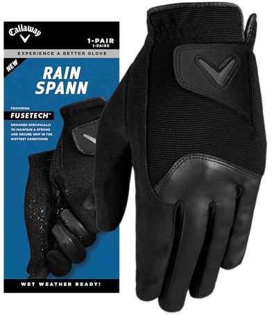 Callaway Golf Rain Spann - Guantes de Golf para Clima húmedo (Paquete de Dos Unidades) 2023
