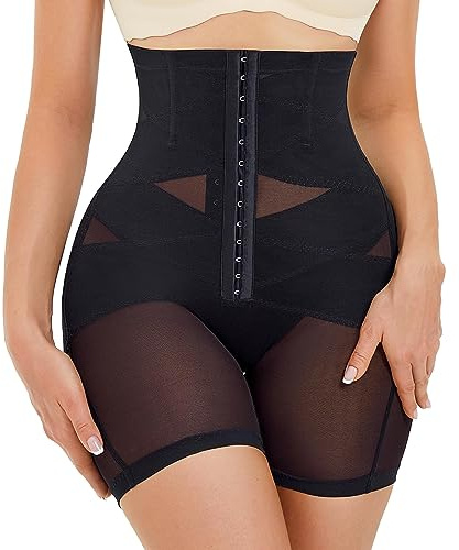 Bafully Culotte Gainante Femme Ventre Plat Gaine Amincissante Taille Haute Cuisse Sculptante Minceur Shapewear Invisible Panty (M, Noir)
