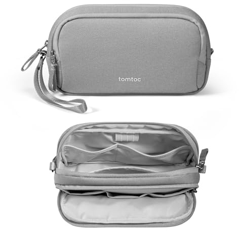 tomtoc Borsa Organizer per Elettronica, Borsa Portacavi per Accessori da Viaggio, Borsa Tecnologica Organizzatrice di Cavi per Accessori, Powerbank, Telefono Cellulare, Oggetti di Uso Quotidiano