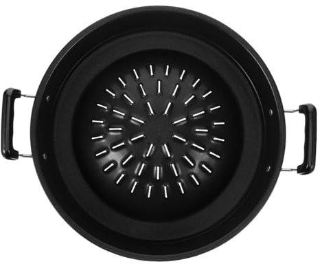 GREENADSCAPE Barbacoa Barbacoa Coreana Estufa Parrilla Bandeja Parrilla Olla Parrilla Parrilla De Metal Fácil Limpieza Gran Cocción 30cm Diámetro