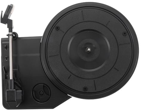 Milisten Tocadiscos De Vinilo con Movimiento del Tocadiscos Aguja del Fonógrafo Altavoces Incorporados Diseño Vintage Fácil De Usar