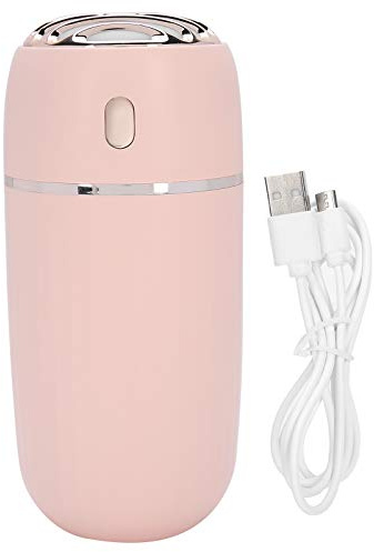 YUMILI Mini Mist Sprayer USB Power Supply Face Stream Moisturizing Spray Machine 300ml Humidifier W/Light (Roseate)
