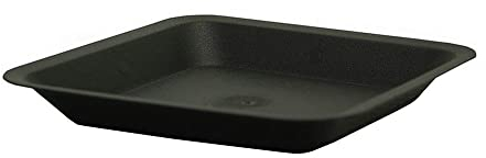 Plato / Platillo cuadrado negro para macetas cuadradas (18,9x18,9cm)