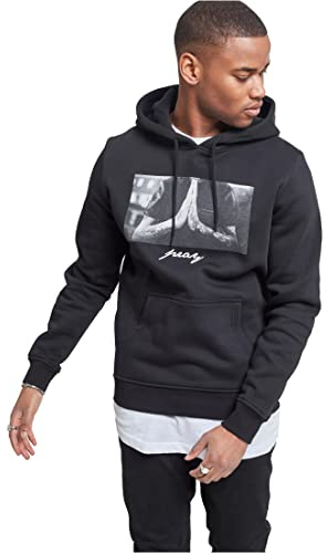 Mister Tee sudadera con capucha, manga larga, de hombre, con estampación delantera, gorro con cordón, bolsillo delantero, de moda urbana, distintos colores, tallas XS - 5XL