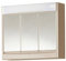 Jokey Spiegelschrank Saphir mit LED Beleuchtung 60 cm breit, Kunststoff Spiegelschrank in Bahamabeige, inkl. Steckdose