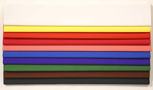 Clairefontaine 903099C Packung mit 10 Bögen Krepppapier, 2,5 x 0,5m, ideal für kreativen Hobbies, 1 Pack, farbig sortiert