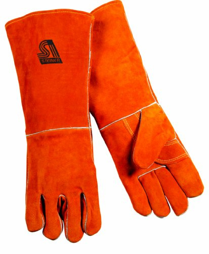 Steiner 21918-X Welding Gloves, Brown Y-Series 18-Inch Length Shoulder Split Cowhide, Foam Lined, Extra Large