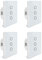 Alexa rolladenschalter, WLAN Rolladenschalter, Smart Jalousien Schalter mit Touch Panel Kompatibel mit Alexa und Google Home, APP Steuerbar und Timer-Funktion, 4Pack