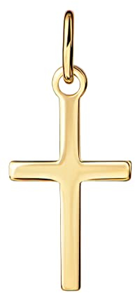 JEVELION Kreuz-Anhänger 333 Gold Gold-Kreuz für Damen, Herren und Kinder Ketten-Anhänger 8 Karat Gold