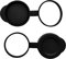 32mm Binocular/Monocular Objective Lens Caps Internal Diameter 46.5-48mm Rubber Cover Set Black