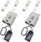 CESFONJER Batteriekabel Verbinder120A, Batterie Schnelltrennverbinder Stecker Kit, für Auto Wohnmobil Wohnwagen Motorrad Boot Solaranlagen (grau)