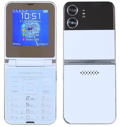 Teléfono Móvil para Personas Mayores con Tapa Desbloqueado con Pantalla Dual, Botones Grandes 2G, Teléfono con Tapa para Personas Mayores, Diámetro Rápido de una Tecla, Sonido