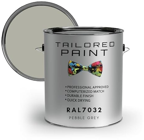 Tailored Paint uPVC Window & Door 1K Paint Brush or Spray On - Matt Finish - RAL7032, Pebble Grey - 250ml Tin