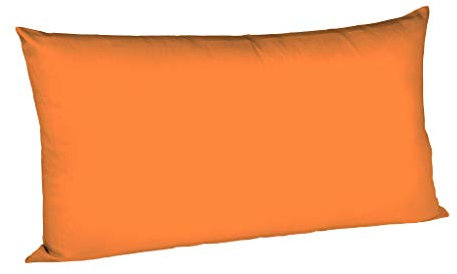 liebling Kissenhülle Interlock Jersey 40 x 80 cm, Farbe orange, Kissenbezug aus 100% Baumwolle, edler Glanz, waschbar 60 Grad, Ökotex 100