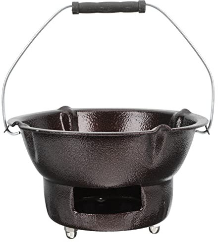 Toddmomy 1juego Estufa para Barbacoa Al Aire Estufa De Calentamiento Multifuncional Horno De Hierro Fundido para Asados y Té Diseño Duradero y Ecológico