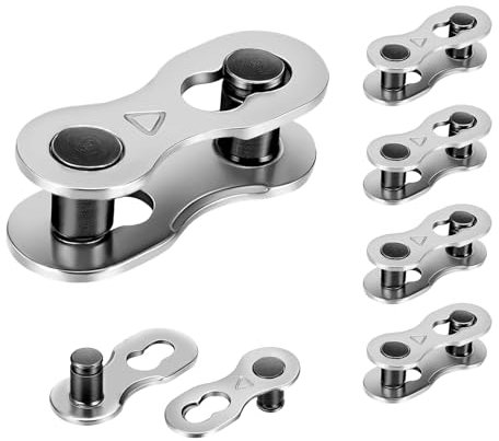 Fahrräder Kettenglieder, 5-Paare Kohlenstoffstahl Schnellverschluss Kette Mater Link Magic Joint Connector Fahrrad Kette Upgrades Ersatzteil für 8 9 10 Speed Bikes Kette (8 speed)