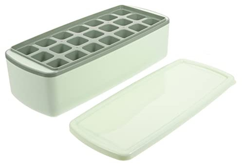 DIYEAH 1 Set stampo per fare il ghiaccio notizia in anticipo cubi bidone cubo contenitore del ghiaccio per il congelatore vaschetta del ghiaccio con coperchio plastica Riutilizzabile