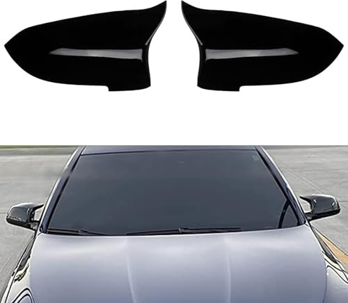 Gangying 2 st backspegel skydd dörr sidospegel skydd skydd kompatibel med BMW 2014–2018 5-serien F10 F11 F18, 2014–2018, 6-serien F06 F12 F13, (glänsande svart)