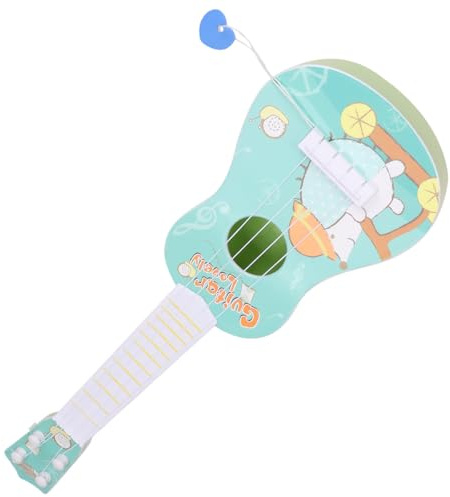 CORHAD Mini Guitare à 4 Cordes pour Garçon et Filles 41 CM en Plastique Bleu Ciel Motif Hérisson Instrument de Musique Éducatif Stimulant L’Imagination Développement Sensoriel
